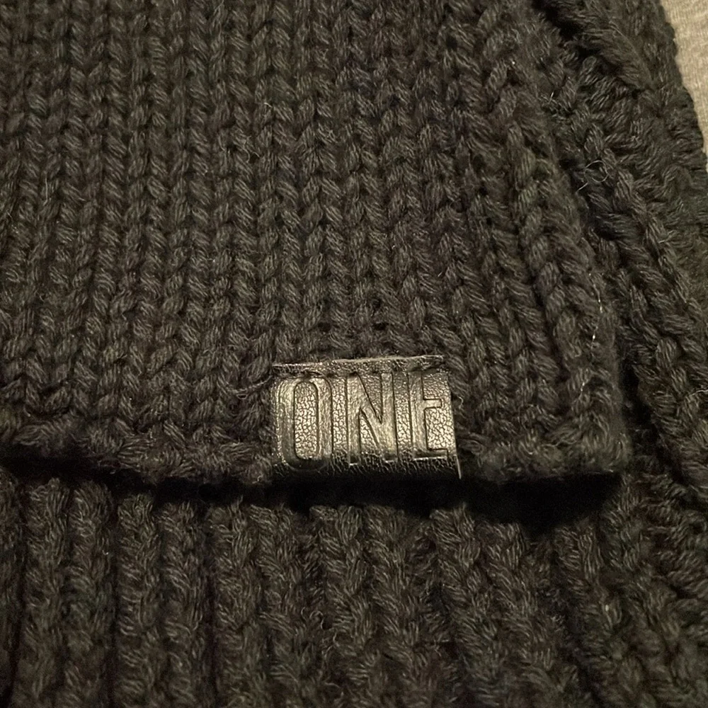 One Teaspoon Poison Classic Chunky Roll‎ Neck Cotton Knit Sweater Black S NEW